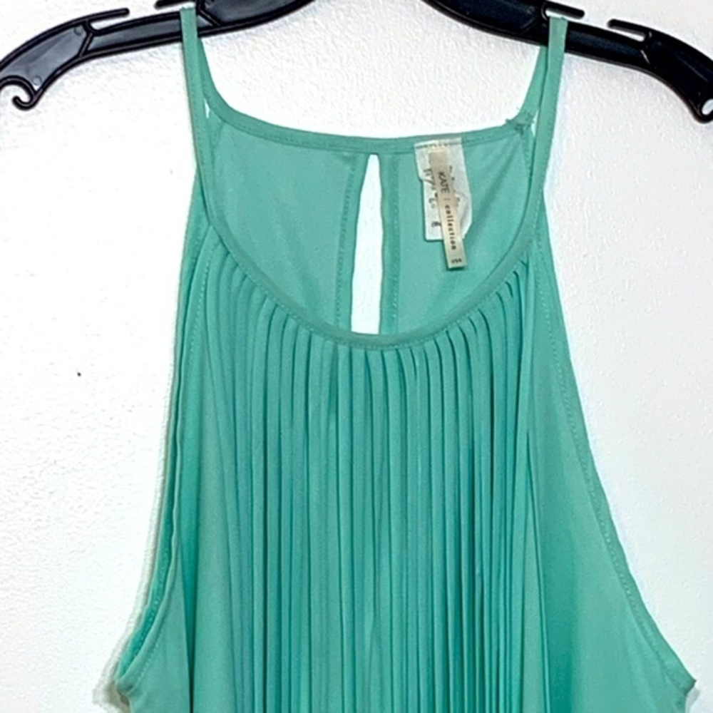 NWOT KATE collection fringe front‎ mint green dress